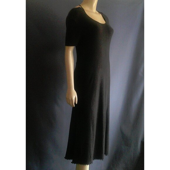 TSE Gray Taupe V-Neck Heavy Cashmere Tie in Back Sweater Dress L - Picture 1 of 12